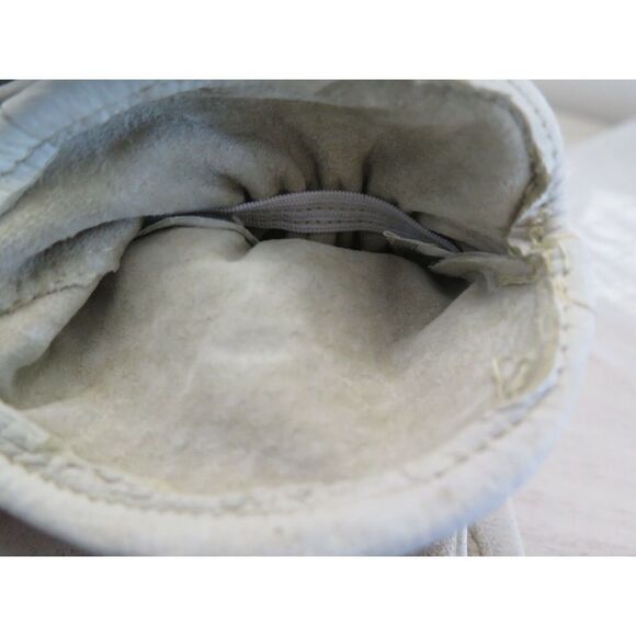 Hyper Tough Men's Large White Grain Leather Gloves w/Elastic Wrist - Picture 5 of 5